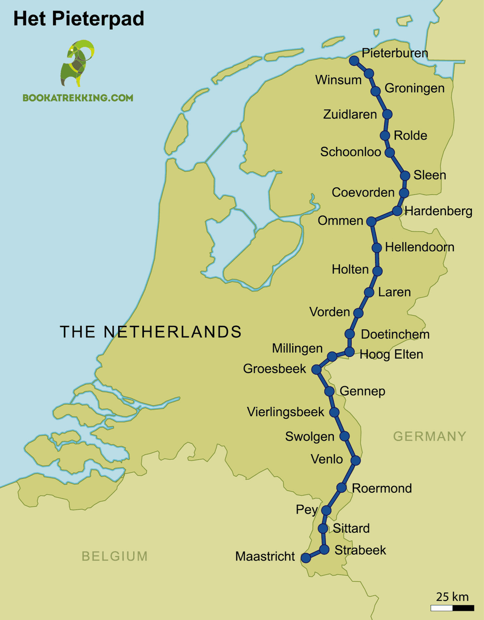 Pieterpad lopen Route, Alle Etappes en Ervaringen