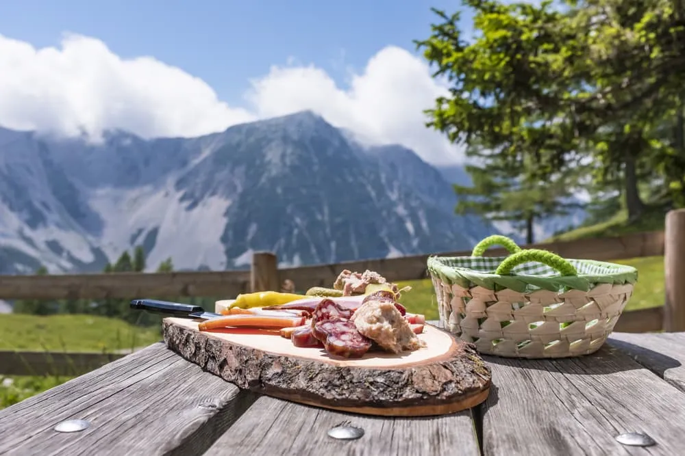 Eten op de Salzburger Almenweg