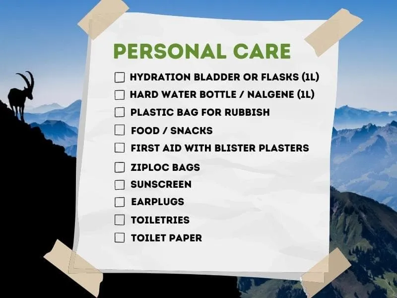 Packliste für deine Hüttentour: Körperpflege