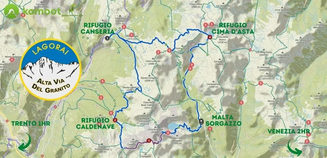 Medium Alta Via del Granito - Including accommodation before and after 2