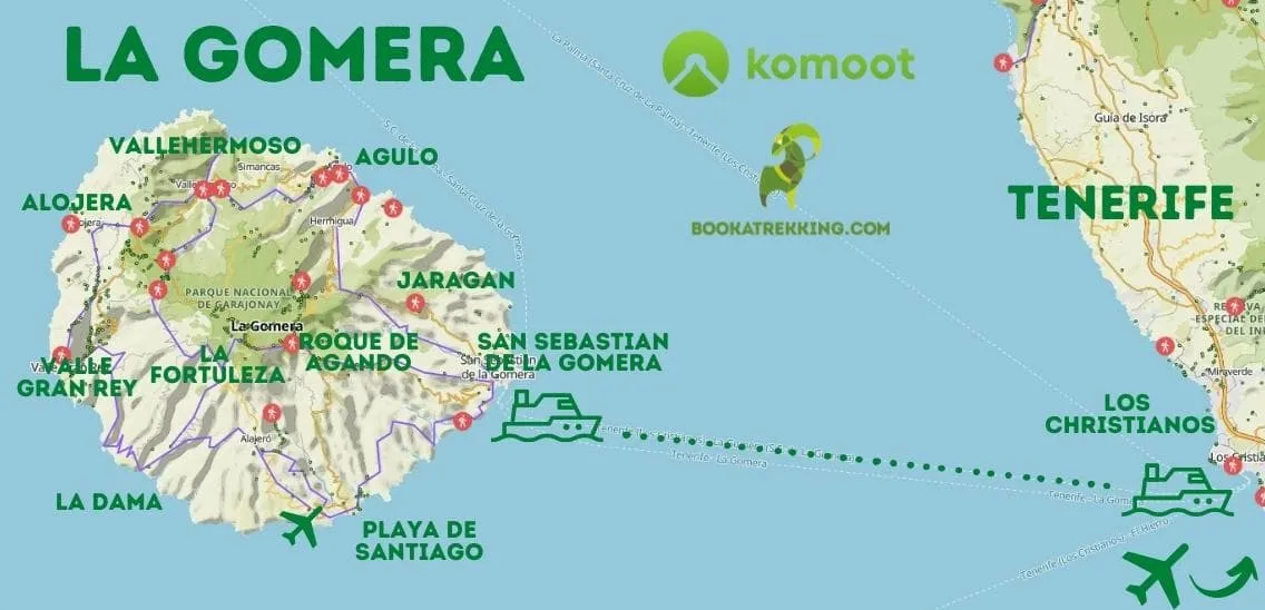 Wandelen op La Gomera: Overzichtskaart en navigatie