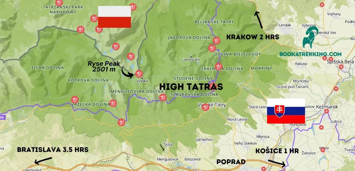 Hvor er de høje Tatra-bjerge, og hvordan kommer jeg dertil?