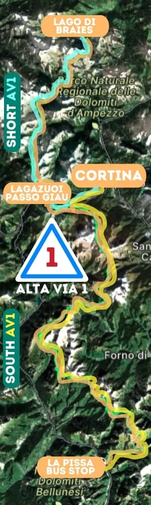 Itinéraire Alta Via 1