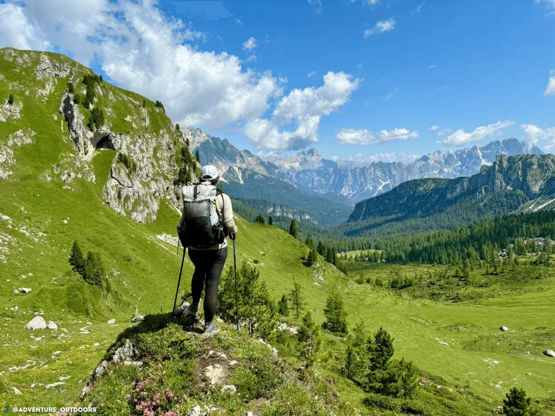 Vollständiger Dolomiten Höhenweg 1 mit Hotel Vor und Nach