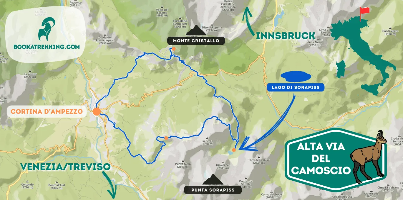 ¿Qué y dónde está la Alta Via del Camoscio?