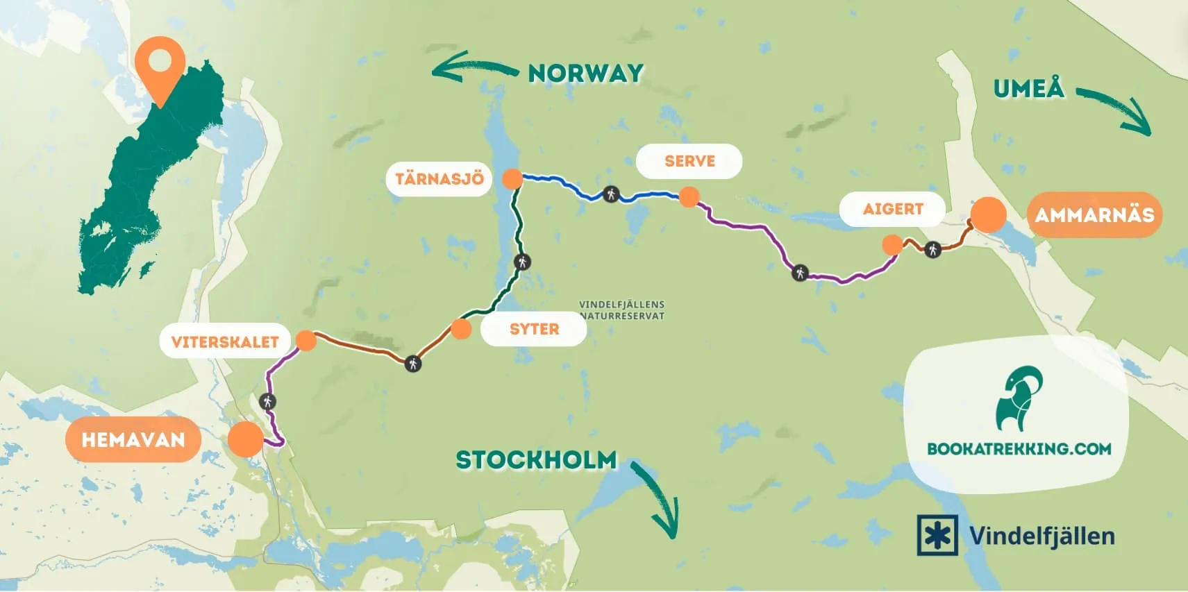 Kungsleden stezka: Hemavan do Ammarnäs 1