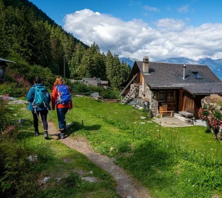 Familievennlig kort Nendaz-vandring