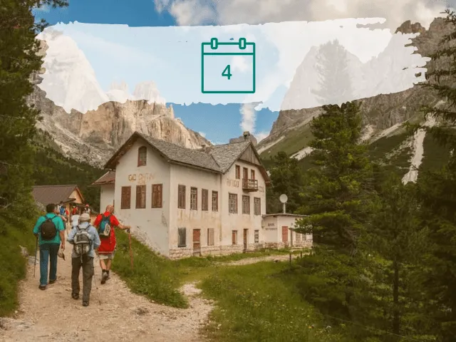 Eine 4-tägige hüttentour in den Dolomiten für Familien: